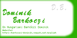 dominik barkoczi business card