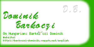 dominik barkoczi business card